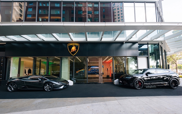 Showroom Lamborghini Hồ Chí Minh toạ lạc ngay trong khuôn viên khách sạn Hilton Saigon.