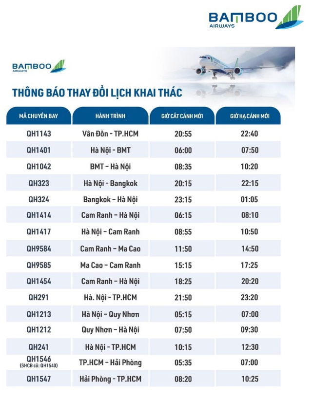 Bamboo Airways điều chỉnh kế hoạch khai thác một số chuyến bay do ảnh hưởng của bão số 1  - Ảnh 6.