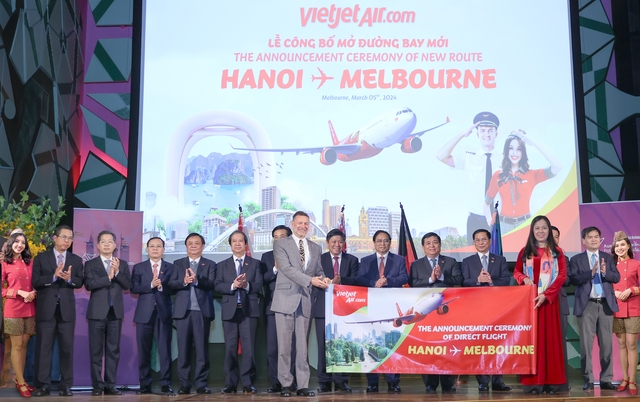 Vietjet công bố đường bay Melbourne – Hà Nội tại Diễn đàn Doanh nghiệp Việt Nam – Australia 2024- Ảnh 1.