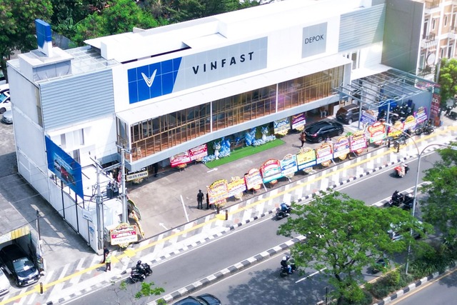 Toàn cảnh đại lý VinFast đầu tiên tại Indonesia.