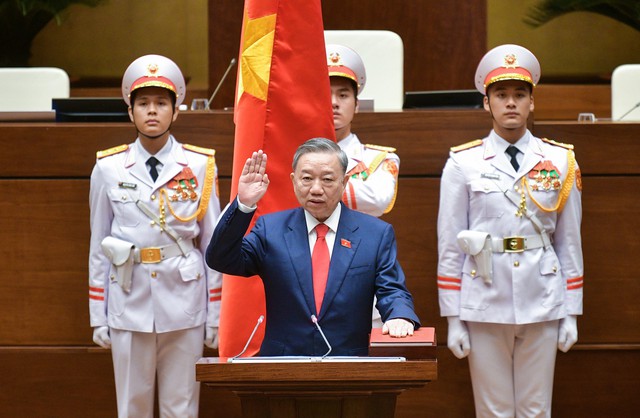Hình ảnh Chủ tịch nước Tô Lâm tuyên thệ và phát biểu nhậm chức- Ảnh 2.