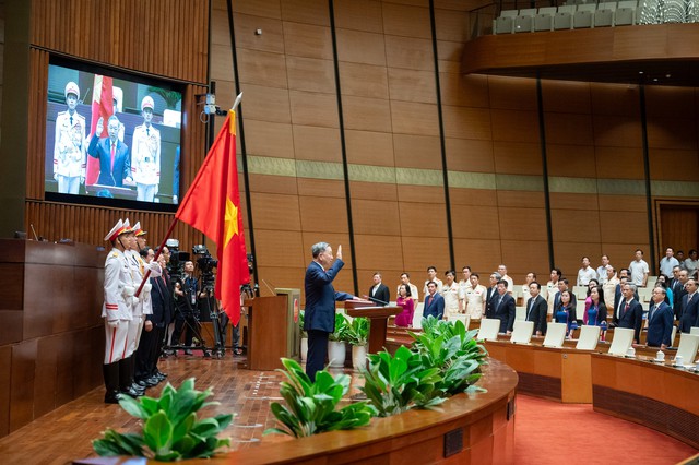 Hình ảnh Chủ tịch nước Tô Lâm tuyên thệ và phát biểu nhậm chức- Ảnh 4.