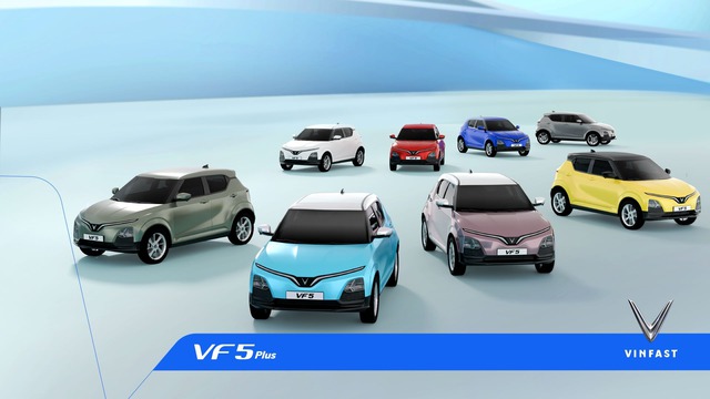 Kể từ ngày 7/7/2024, mẫu xe VinFast VinFast VF 5 Plus sẽ có đủ bộ sưu tập 8 màu sắc ngoại thất.