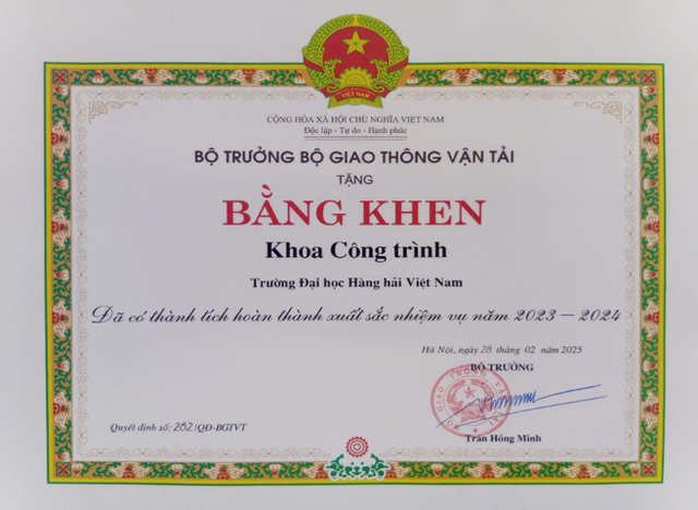 Khoa Công trình - Trường Đại học Hàng hải Việt Nam 60 năm xây dựng và phát triển - Ảnh 23.