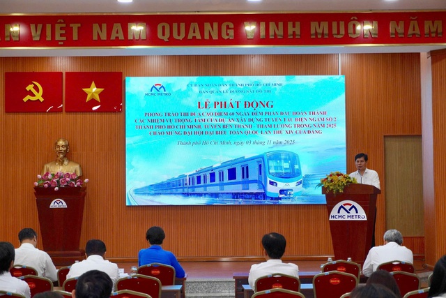 Phát động thi đua 60 ngày đêm quyết tâm xây dựng tuyến Metro Bến Thành-Tham Lương - Ảnh 1.