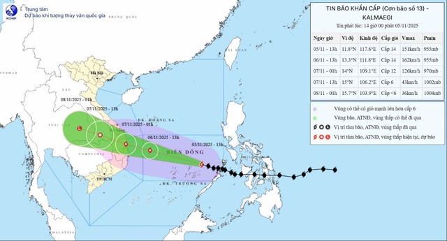 Ngành Hàng hải và Đường thủy chủ động ứng phó bão số 13, sẵn sàng phương án tìm kiếm cứu nạn - Ảnh 1.