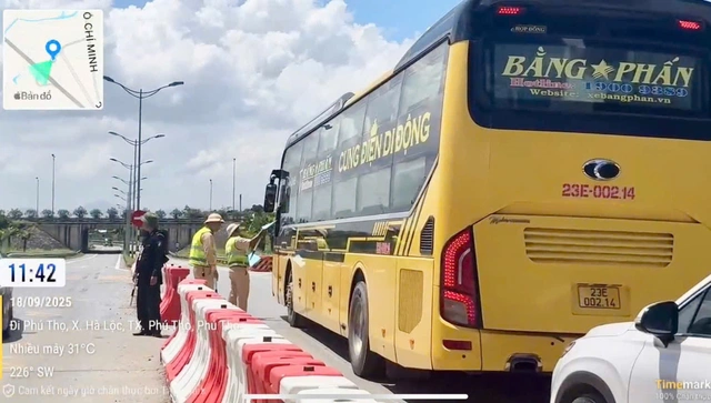  Cao tốc Nội bài- Lào Cai xuất hiện nhiều vi phạm giao thông, CSGT khuyến cáo - Ảnh 1.