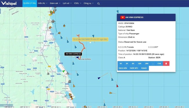 Cứu sống một trong ba người trên thuyền thúng bị sóng cuốn trôi ở Lý Sơn trong bão số 13- Ảnh 1.