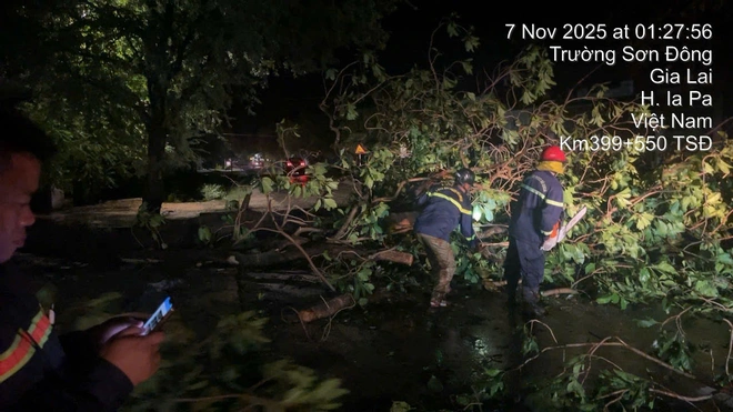 Video: Trắng đêm khắc phục hậu quả bão số 13, đảm bảo giao thông- Ảnh 6. Video: Trắng đêm khắc phục hậu quả bão số 13, đảm bảo giao thông- Ảnh 6.