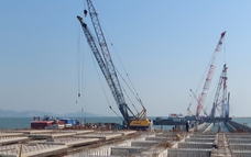 Hình ảnh mới nhất tại công trường xây dựng hai bến container gần 7.000 tỷ tại Hải Phòng