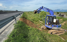 Kịp thời xử lý sạt lở trên cao tốc Vĩnh Hảo - Phan Thiết