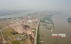 Video: Ngắm từ trên cao dự án kênh nối Đáy - Ninh Cơ 107 triệu USD đang thi công