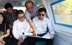 Thứ trưởng Nguyễn Xuân Sang khảo sát dự án kênh Mương Khai - Đốc Phủ Hiền