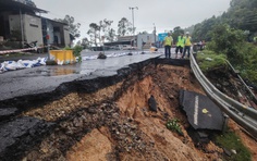 Video cận cảnh sạt lở taluy âm khu vực đèo Cả và đèo Cổ Mã trên tuyến QL1