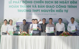 Trungnam Group dồn lực xây dựng Trường THPT Nguyễn Hiếu Tự về đích