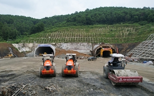 Cận cảnh hầm lớn nhất cao tốc Bắc-Nam qua Thanh Hóa chuẩn bị hoàn thành