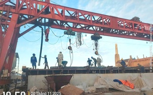 Thi công cầu vượt sông Trà Lý: Thăng Long nỗ lực vượt “điểm nghẽn” mặt bằng