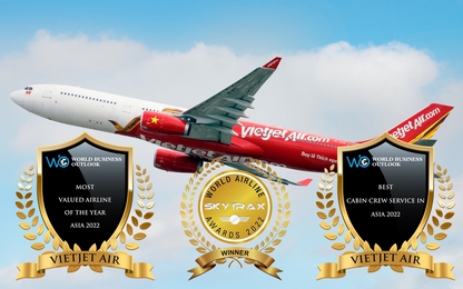 Vietjet đoạt 3 giải thưởng quốc tế uy tín của Skytrax và World Business Outlook