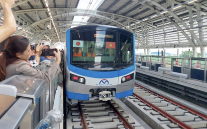 Tàu metro Bến Thành - Suối Tiên chính thức lăn bánh đoạn trên cao