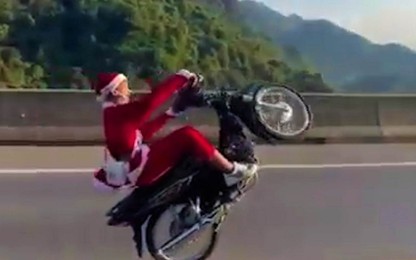Thái Nguyên: Bắt giam Ông già Noel rởm bốc đầu xe máy quay clip đăng mạng xã hội