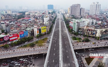 Phóng sự ảnh: Xem hai nhà thầu lớn làm đường trên cao đẹp nhất Hà Nội