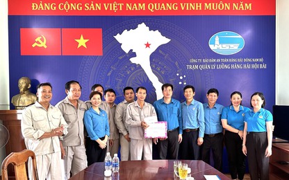 Công đoàn GTVT Việt Nam động viên người lao động Công ty Bảo đảm an toàn hàng hải Đông Nam Bộ