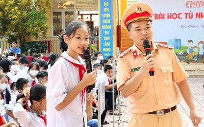 Bắc Giang: Phổ biến kỹ năng tham gia giao thông an toàn cho hàng nghìn học sinh