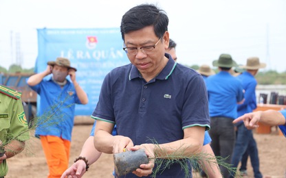 Trà Vinh: Thứ trưởng Bộ GTVT Nguyễn Xuân Sang phát  động trồng cây ven tuyến kênh Tắt