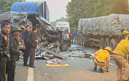 Tai nạn xe khách và xe đầu kéo trên QL1 qua Lạng Sơn khiến 14 người thương vong