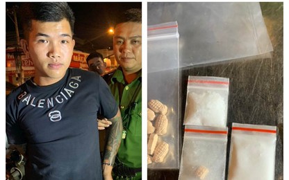 CSGT Đồng Nai tuần tra phát hiện nam thanh niên đi môtô vi phạm nồng độ cồn, tàng trữ ma túy