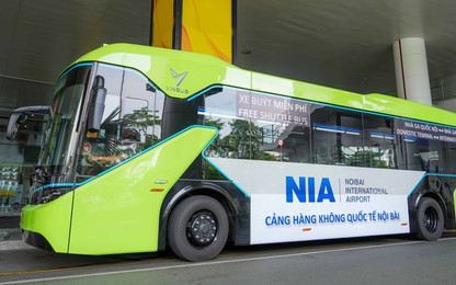 Từ hôm nay (1/7), vận hành xe buýt điện miễn phí giữa hai nhà ga sân bay Nội Bài