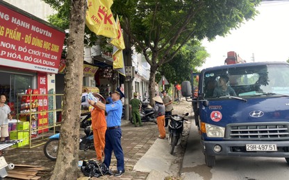 Hà Nội: Lập lại trật tự hành lang ATGT trên QL32 qua địa bàn huyện Phúc Thọ