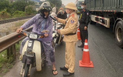 Bắc Giang: Ra quân tuần tra, đảm bảo TTATGT trên Quốc lộ 1A
