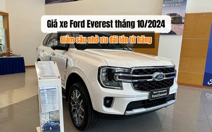 Giá lăn bánh Ford Everest tháng 10/2024: Giảm mạnh gây khó Toyota Fortuner, Hyundai Santa Fe