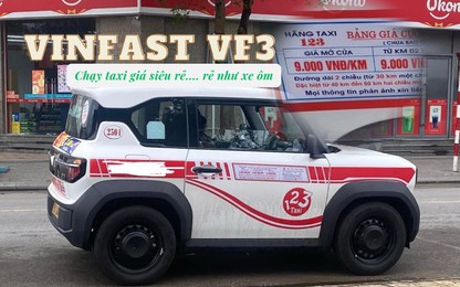 Xe điện VinFast VF3 dùng làm taxi: Cước ngang giá xe ôm?