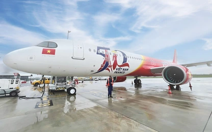 Airbus và Vietjet bàn giao tàu bay mới mang hình ảnh kỷ niệm 50 năm quan hệ ngoại giao Việt Nam - Pháp