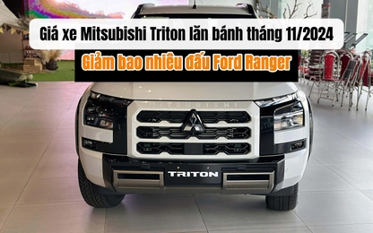 Giá xe Mitsubishi Triton lăn bánh tháng 11/2024: Nhận ưu đãi để cạnh tranh Ford Ranger