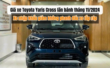 Giá xe Toyota Yaris Cross lăn bánh tháng 11/2024: Giảm không phanh rẻ hơn KIA Seltos