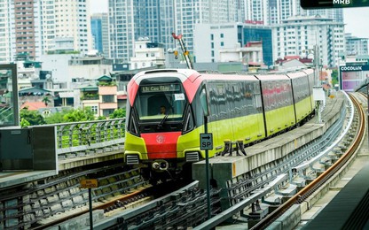 Cận cảnh đường sắt Nhổn – ga Hà Nội chính thức vận hành thử