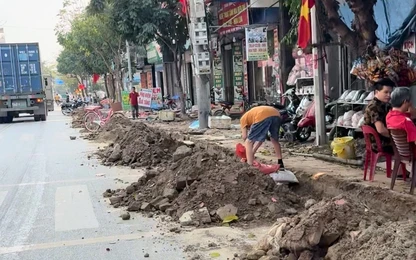 Bắc Ninh: Thi công cải tạo Tỉnh lộ 295 mất an toàn giao thông
