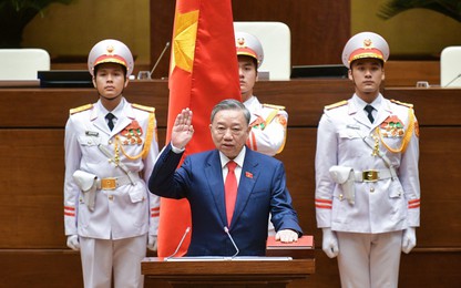 Hình ảnh Chủ tịch nước Tô Lâm tuyên thệ và phát biểu nhậm chức