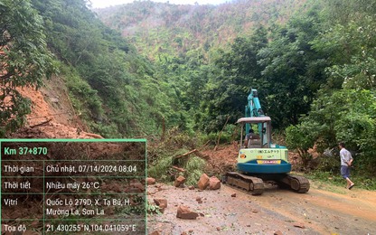 Nhiều tuyến quốc lộ, tỉnh lộ ở Sơn La thiệt hại do mưa lũ