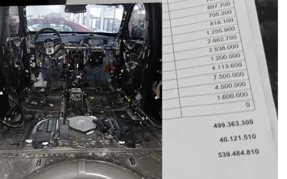 Mua mới hơn 600 triệu, ô tô ngập lũ sửa hơn 500 triệu