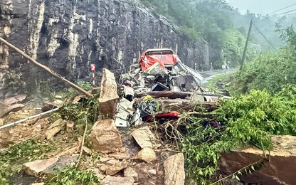 Khẩn trương khắc phục sự cố sạt lở đất tại đèo Khánh Lê