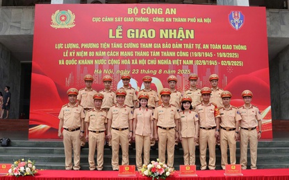Hà Nội tiếp nhận hơn 600 CSGT tăng cường làm nhiệm vụ đảm bảo ATGT lễ Quốc khánh 02/9