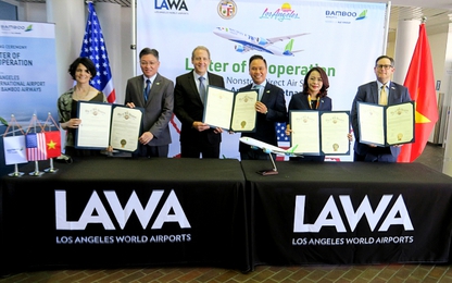 Bamboo Airways hãng bay Việt đầu tiên ký hợp tác 4 bên với Los Angeles