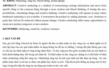Marketing sáng tạo - sự bổ sung cần thiết trong hoạt động marketing truyền thống của doanh nghiệp
