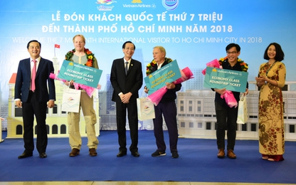 Đón khách quốc tế thứ 7 triệu đến TP. Hồ Chí Minh năm 2018