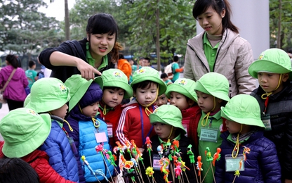 Hàng trăm học sinh tiểu học tưng bừng “Khám phá Tết Việt”