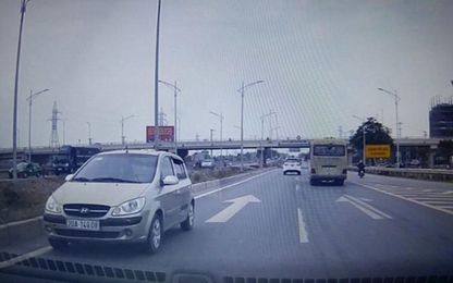 Xử lý nghiêm xe đi ngược chiều trên cao tốc Hà Nội - Bắc Giang